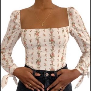 Reformation Ariana Floral Blouse Size 4